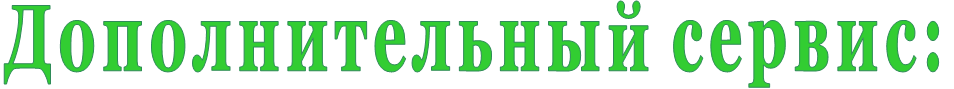 Дополнительный сервис: Дополнительный сервис: